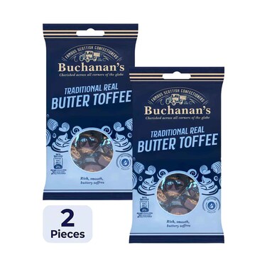 Buchanan's Traditional Real Butter Toffee 120g x2 Pieces