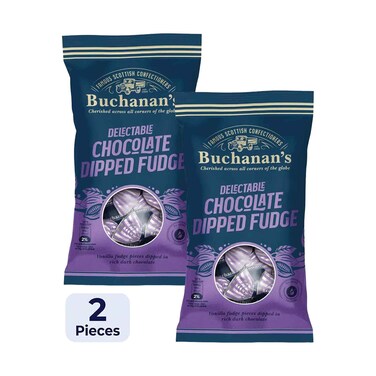 Buchanan's Delectable Chocolate Dipped Fudge 120g x2 Pieces