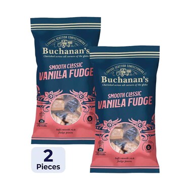 Buchanan's Smooth Classic Vanilla Fudge 130g x2 Pieces