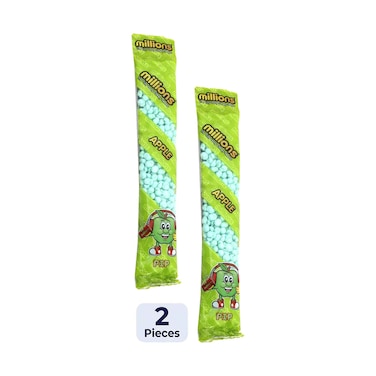 Millions Apple Chewy Tiny Balls 55g x2 Pieces