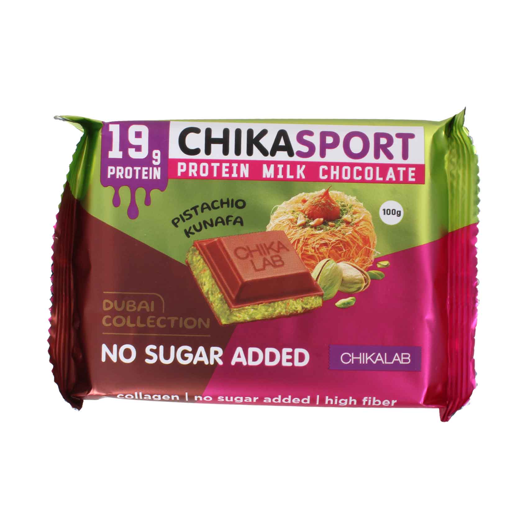 Chikalab Protein Chocolate Pistachio Bar 100g