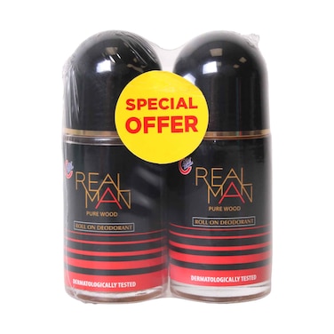Realman Wood Roll-On Deodorant 50ml x 2 Pieces