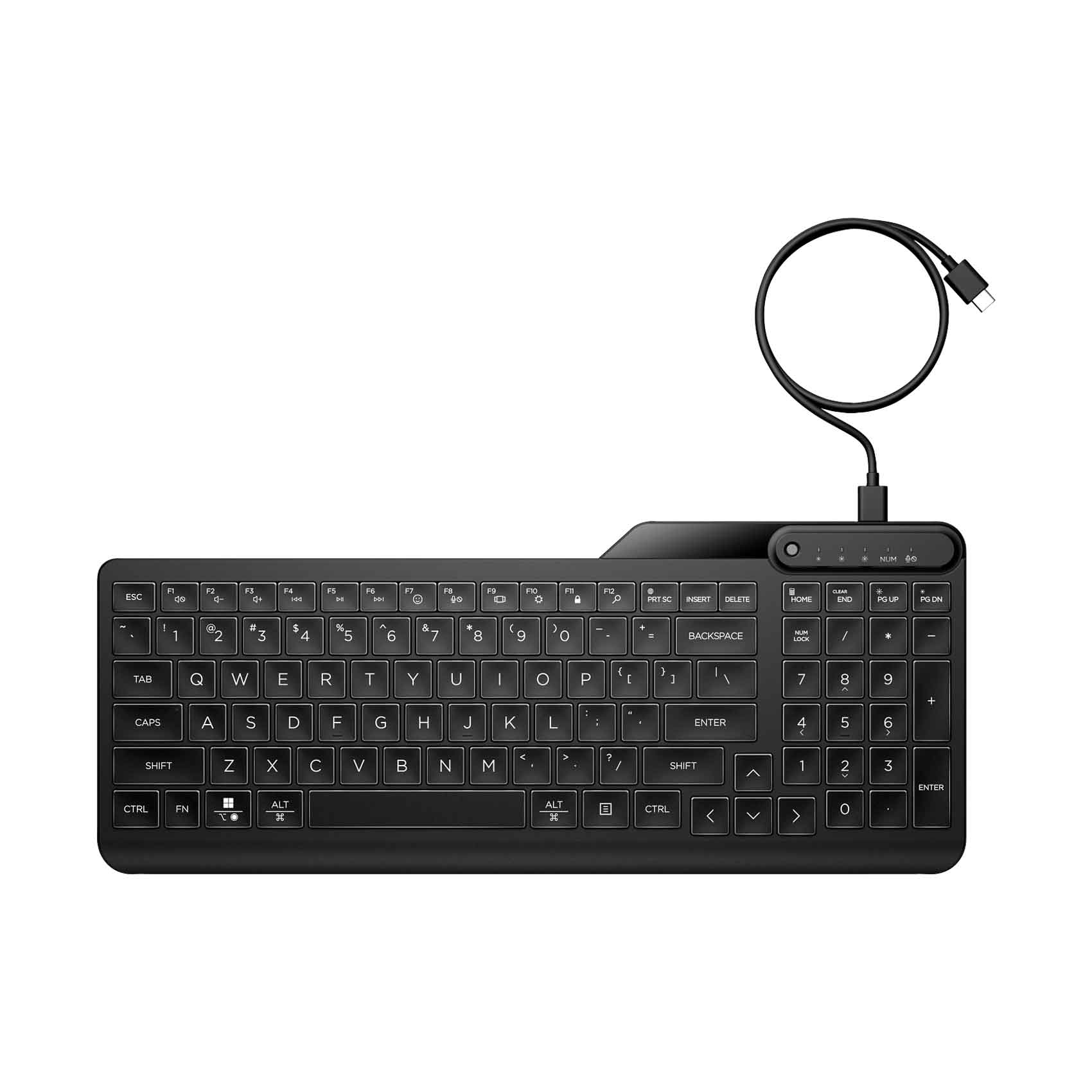 HP 400 Backlit Wired Keyboard 7N7C0AA