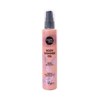 Organic Shop Body Shimmer Oil &ndash; Rose &amp; Lychee 100ml