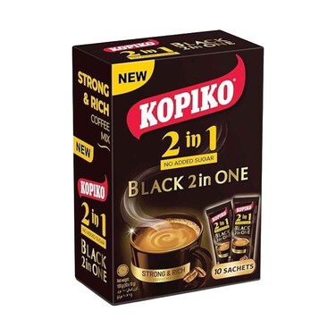 Kopiko Black 2-in-1 Instant Coffee 10gx10