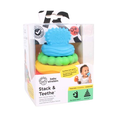 Baby Einstein Stack &amp; Teethe Multi Textured Teether Toy