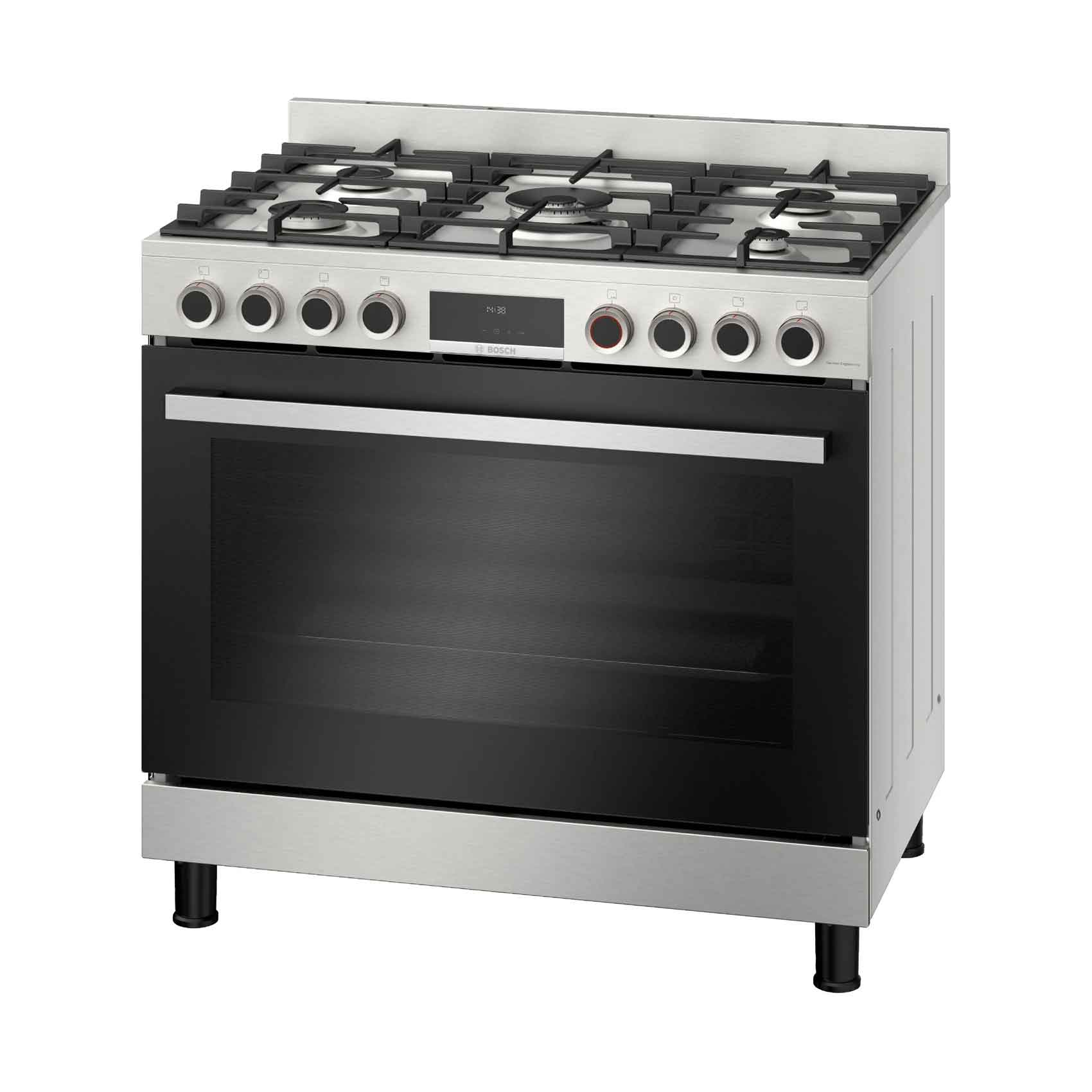 Bosch 90Cm Gas Cooker Hybrid Cooking Full Catalytic Cleaning Dual Rotisserie Cast Iron HIZGGVW50M