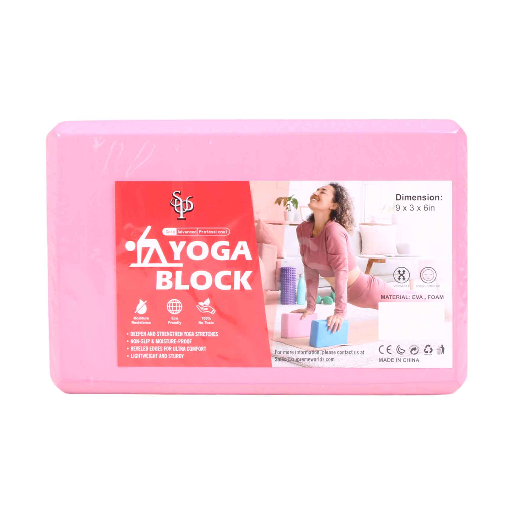 Supreme Yoga Block 9x3x6inches Assorted