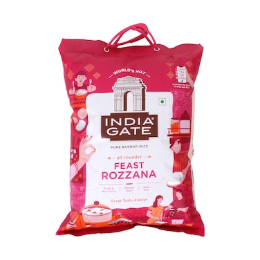India Gate Feast Rozzana Pure Basmati Rice 5kg