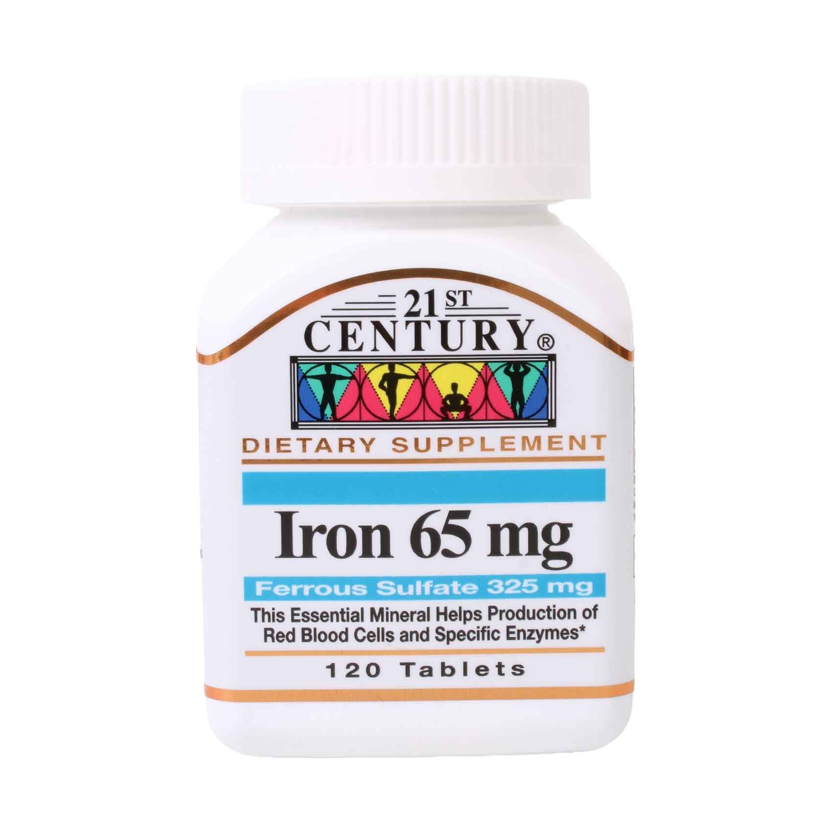 21st Century Iron 65 mg Dietary Supplement 120 Tablets