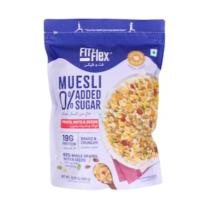 Fit & Flex Muesli 0% Added Sugar with Fruits, Nuts & Seeds 450g