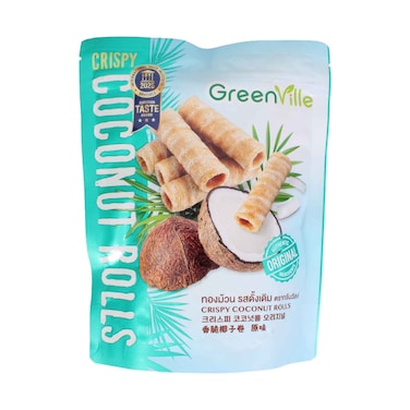 GreenVille Crispy Coconut Rolls Original Flavour 70g