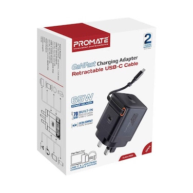 Promate CUBIX-R65 Charging Adapter Retractable USB C