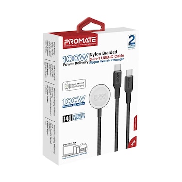 Promate High Speed Nylon Braided Multi Device Charging Cable with