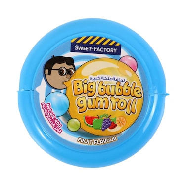 Sweet Factory Big Bubble Gum Roll Fruit Flavour Bubble Gum 40g