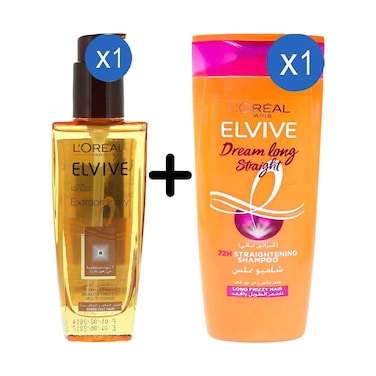L'Oreal Elvive Extraordinary Oil 100ml + L'Oreal Paris Elvive Dream Long Straight Shampoo 200ml