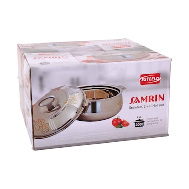 Esteelo Samrin Stainless Steel Hot Pot 2000ml