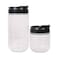 Click &amp; Lock Double Opening Glass Storage Jar 2 Pieces Set