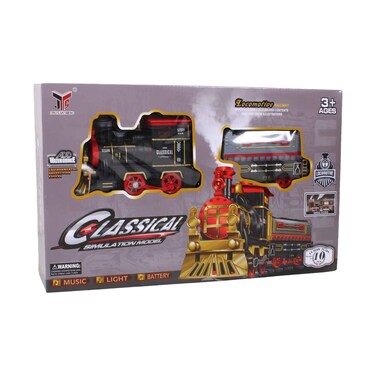 Battery Operated Railway Train Set with Light &amp; Sound