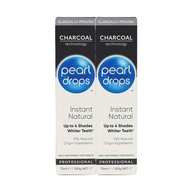 Pearl Drops Instant Natural White Toothpaste 75mlx2 Pieces