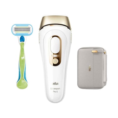 Braun Silk Expert PL 5054, IPL Hair Removal System For Use On Body And Face 400,000 Flashes With Venus Razor And Premium Bag