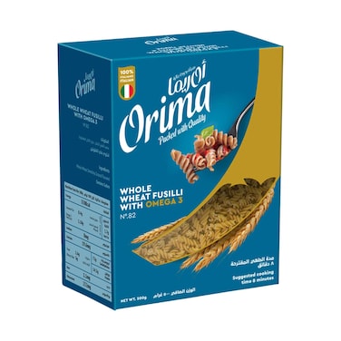 Orima Whole Wheat Fusilli with Omega 3 Pasta No.82 500g