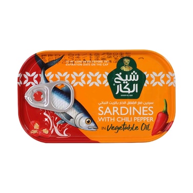 Shaikh Al Kar Sardines With Chili Pepper In Vegetable Oil 125g