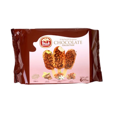 Baladna Ice Cream Mini Sticks Chocolate Collection 56mlx6 Pieces