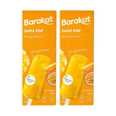 Barakat  Juice Pops 80mlx 2 Pieces  Assorted