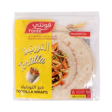Fonte Premium Tortilla Wraps 165gx6 Pieces