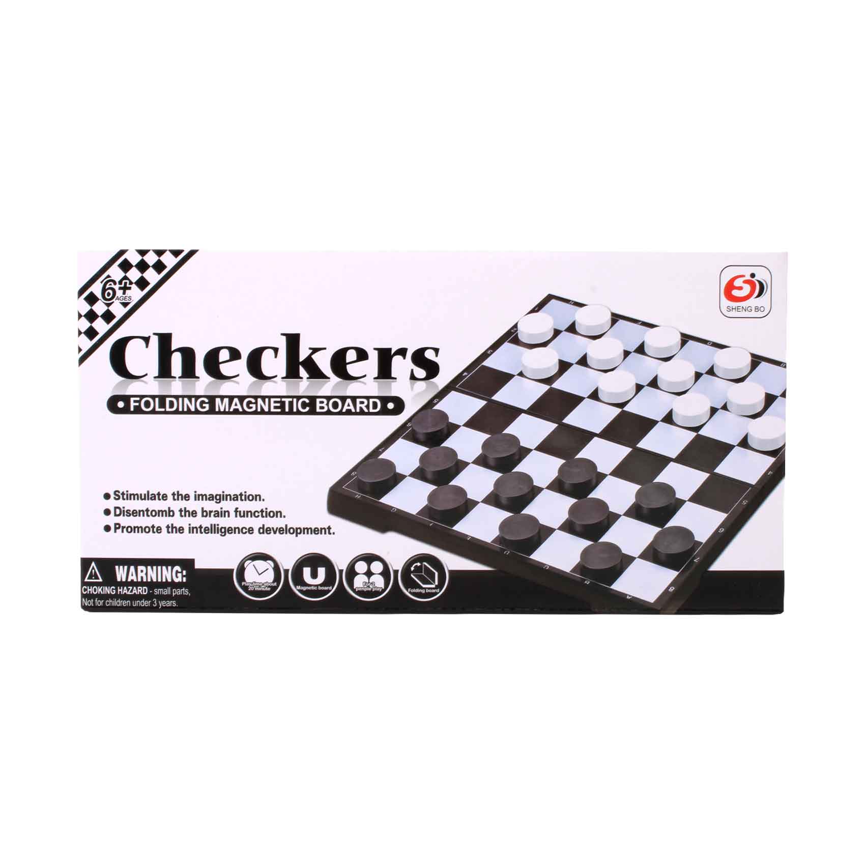 Checkers Folding Magnetic Chess Board 30.5cmx30.5cm S2202-1