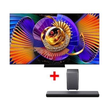 تي سي إل 65C7L تلفزيون SQD Mini LED، مقاس 65 بوصة+تي سي ال مكبر صوت S55H