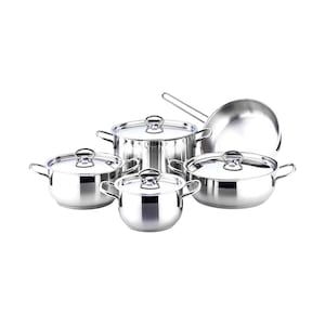 Falez Alfa Stainless Steel Cookware 9 Pieces Set