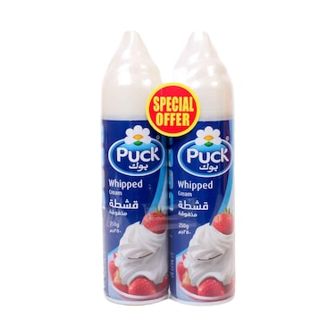 Puck Whipped Spray Cream 250gx2 Pieces