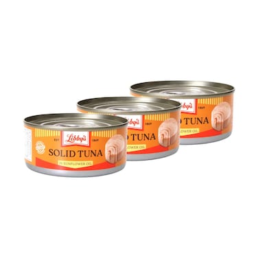 Libby's Solid Tuna in Sunflower Oil 160g x 3 Pieces