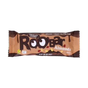 ROO&rsquo;BAR Organic Chocolate Covered Almond Bar (Vegan &amp; Gluten Free) 30g