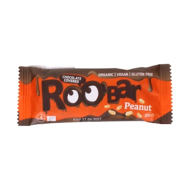 ROO&rsquo;BAR Organic Chocolate Covered Peanut Bar (Vegan &amp; Gluten Free) 30g