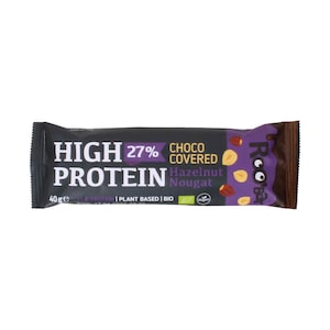 ROO’BAR High Protein Choco Covered Hazelnut Nougat Bar (27% Protein, Vegan) 40g