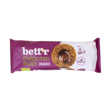 Bett&rsquo;r Organic Pistachio Balls (3 Pieces, Vegan) 45g