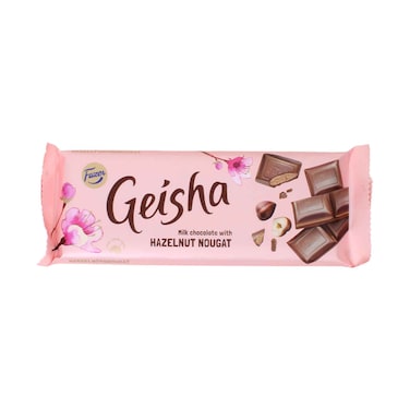 Fazer Geisha Milk Chocolate with Hazelnut Nougat Filling Bar 100g