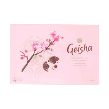 Fazer Geisha Delicate Milk Chocolate Pralines With Hazelnut Filling 185G 22 Pieces