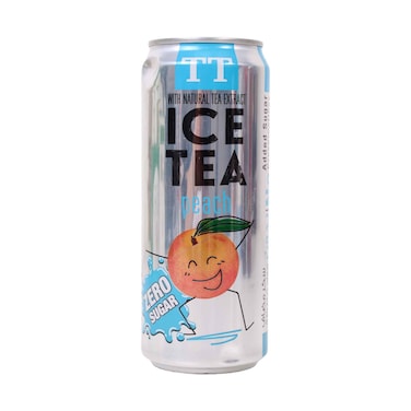 T.T Ice Tea Peach Zero Sugar Drink with Natural Tea Extract 330ml