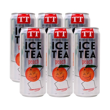 TT Ice Tea Drink Peach Flavour 330mlx6 Pieces