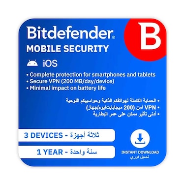 Bitdefender Mobile Security 1 Year 3 Devices