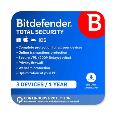 Bitdefender Total Security 1Year 3 Devices