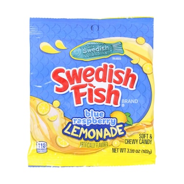 Swedish Fish Blue Raspberry Lemonade Soft &amp; Chewy Candy 102g