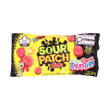 Sour Patch Kids Sour Cherry Blasters Soft &amp; Chewy Candy 64g