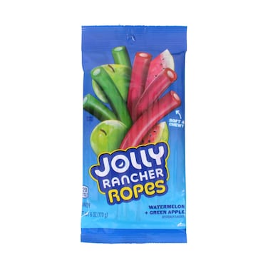 Jolly Rancher Ropes Watermelon &amp; Green Apple Soft Chewy Candy170g