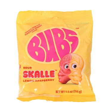 BUBS Sour Skalle Lemon Raspberry Foam Candy 156g