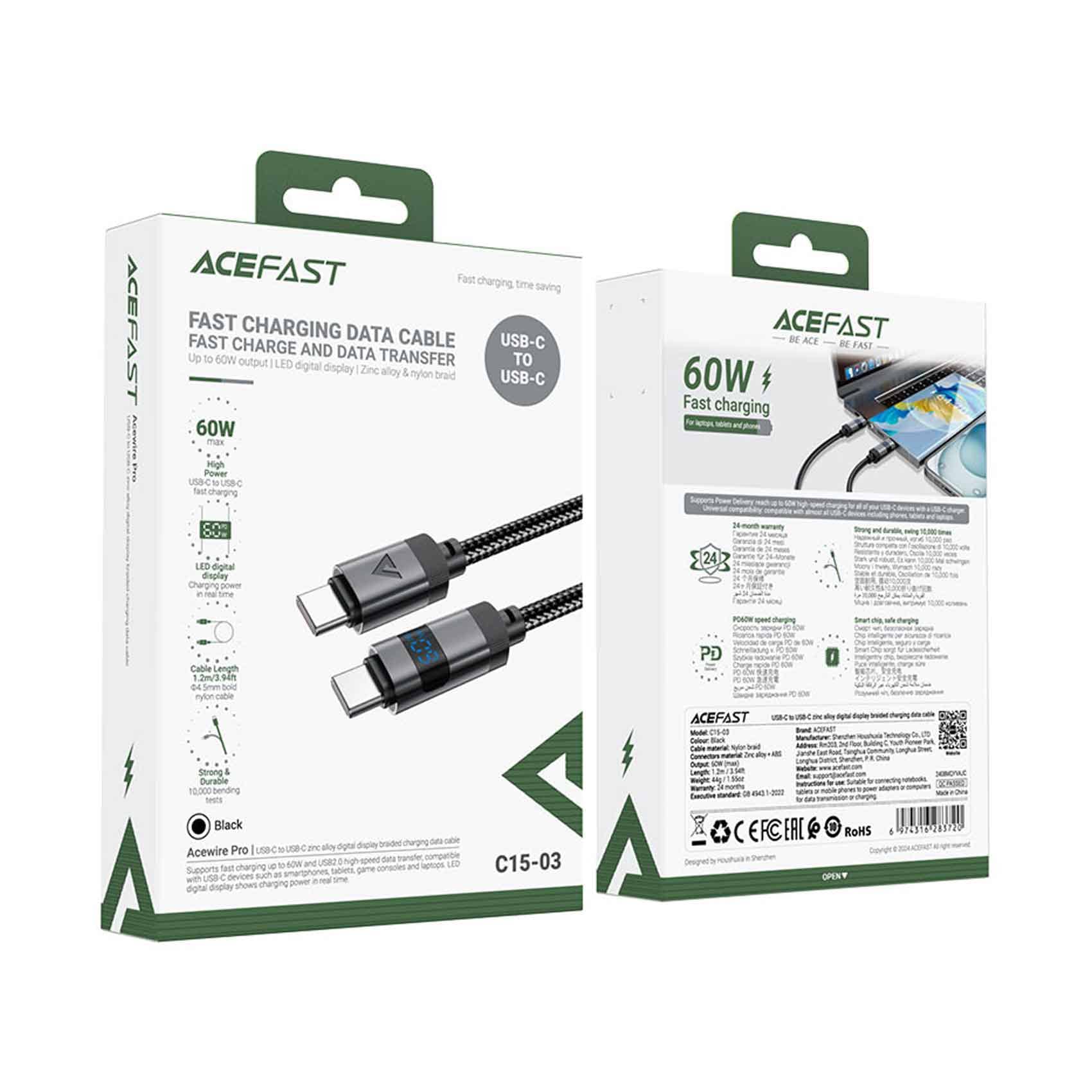 Acefst Charging Cable Display C15-03